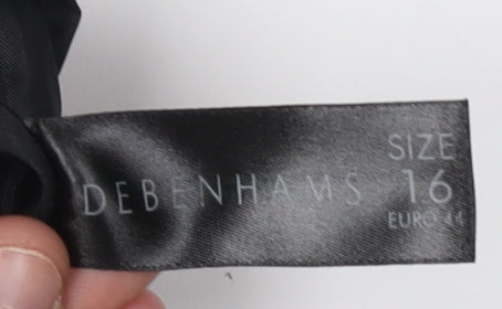 Debenhams Women's Purple Strapless Dress Size 16