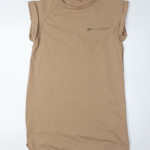 New Look Women's Beige T-Shirt Dress, Size 12