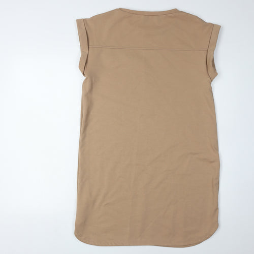 New Look Women's Beige T-Shirt Dress, Size 12