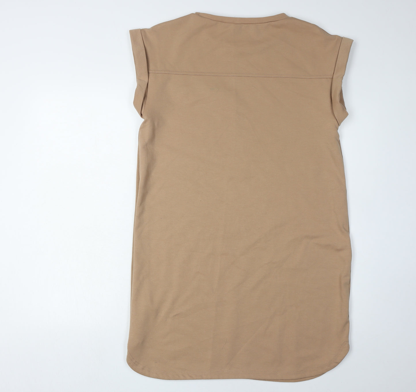 New Look Women's Beige T-Shirt Dress, Size 12