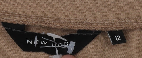 New Look Women's Beige T-Shirt Dress, Size 12