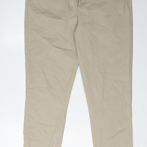 Jacamo Men's Beige Chino Trousers 34 Regular Fit