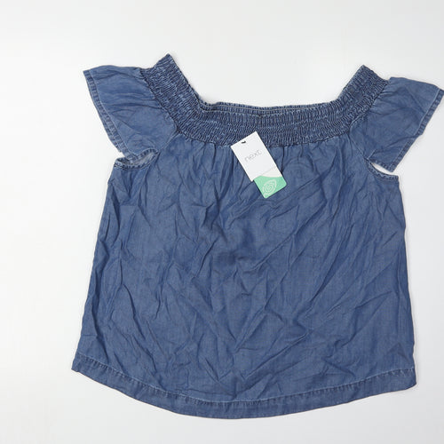 Next Women's Blue Off the Shoulder Blouse Size 14