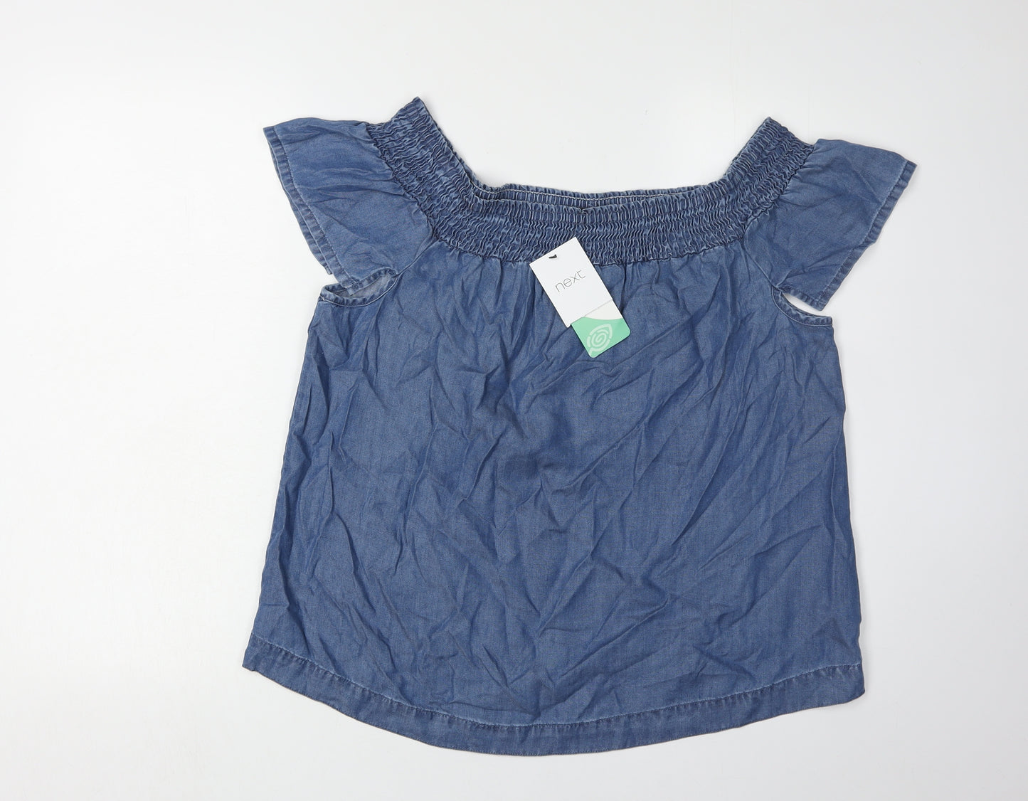 Next Women's Blue Off the Shoulder Blouse Size 14