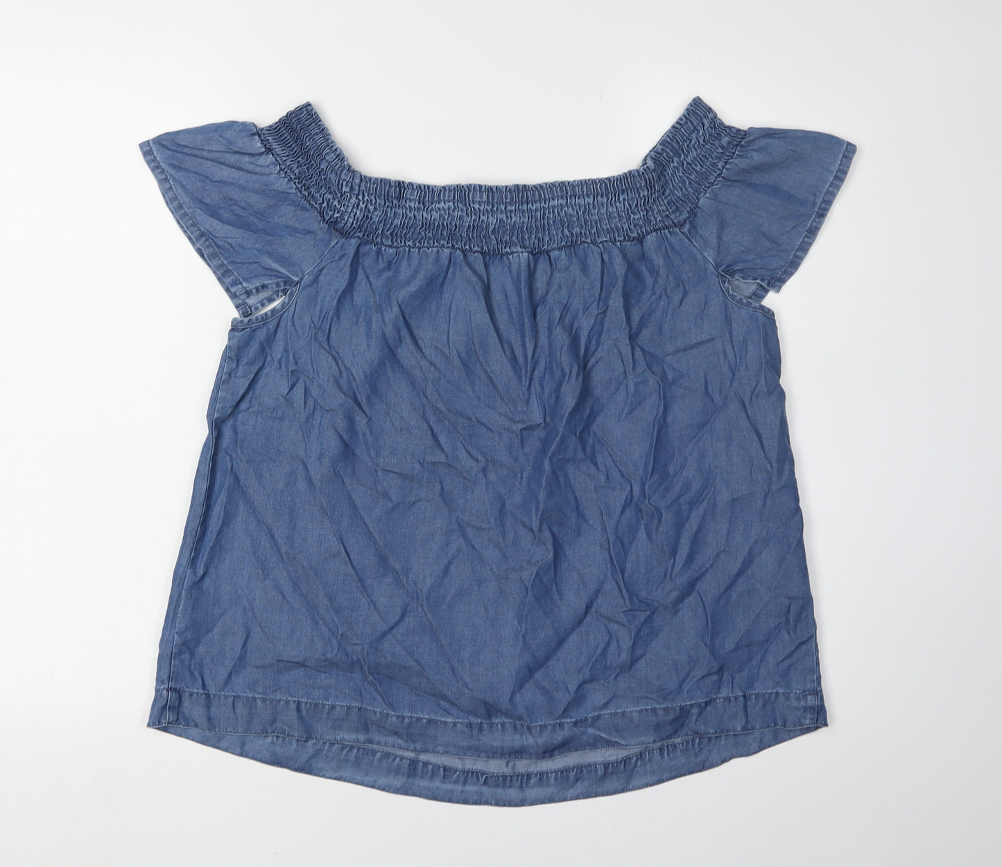 Next Women's Blue Off the Shoulder Blouse Size 14