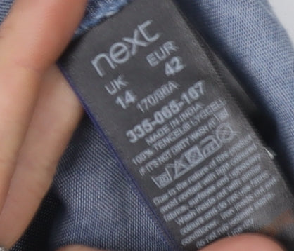 Next Women's Blue Off the Shoulder Blouse Size 14