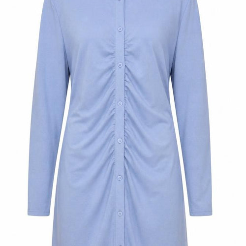 H&M Women's Blue Long Sleeve Shirt Dress XL