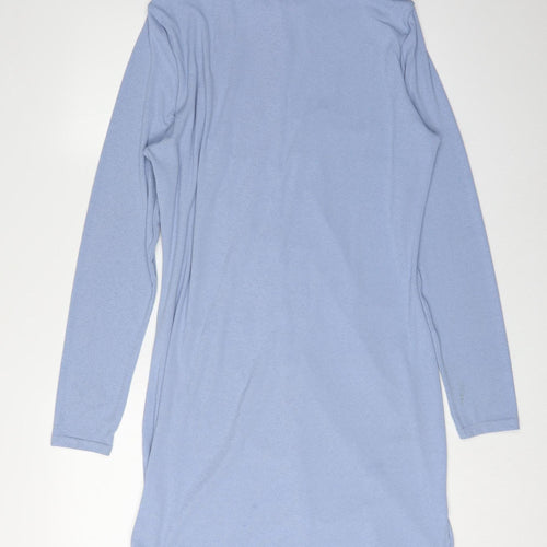 H&M Women's Blue Long Sleeve Shirt Dress XL