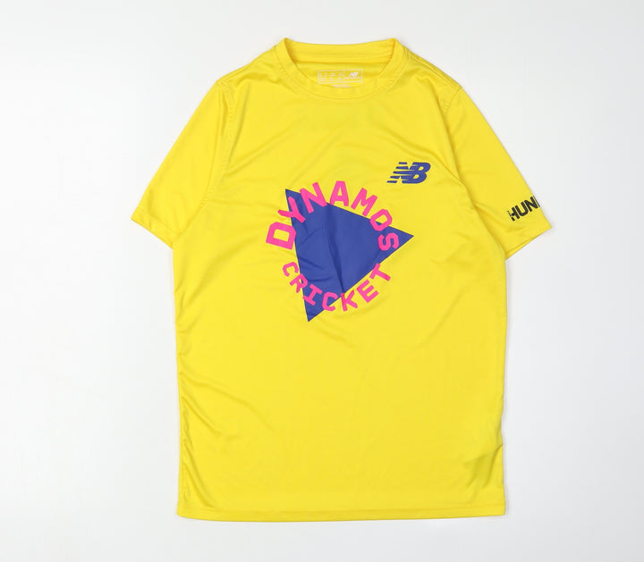 New Balance Boys Yellow Cricket T-Shirt Size 146