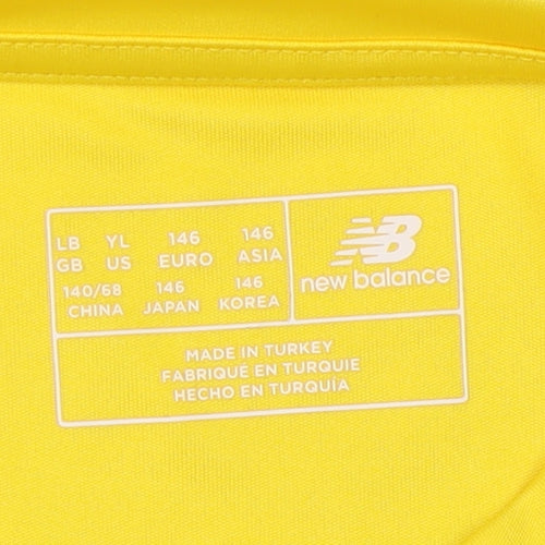 New Balance Boys Yellow Cricket T-Shirt Size 146