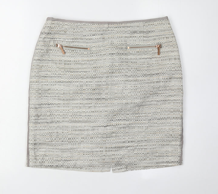 Next Women's Grey Pencil Skirt Size 12 Business