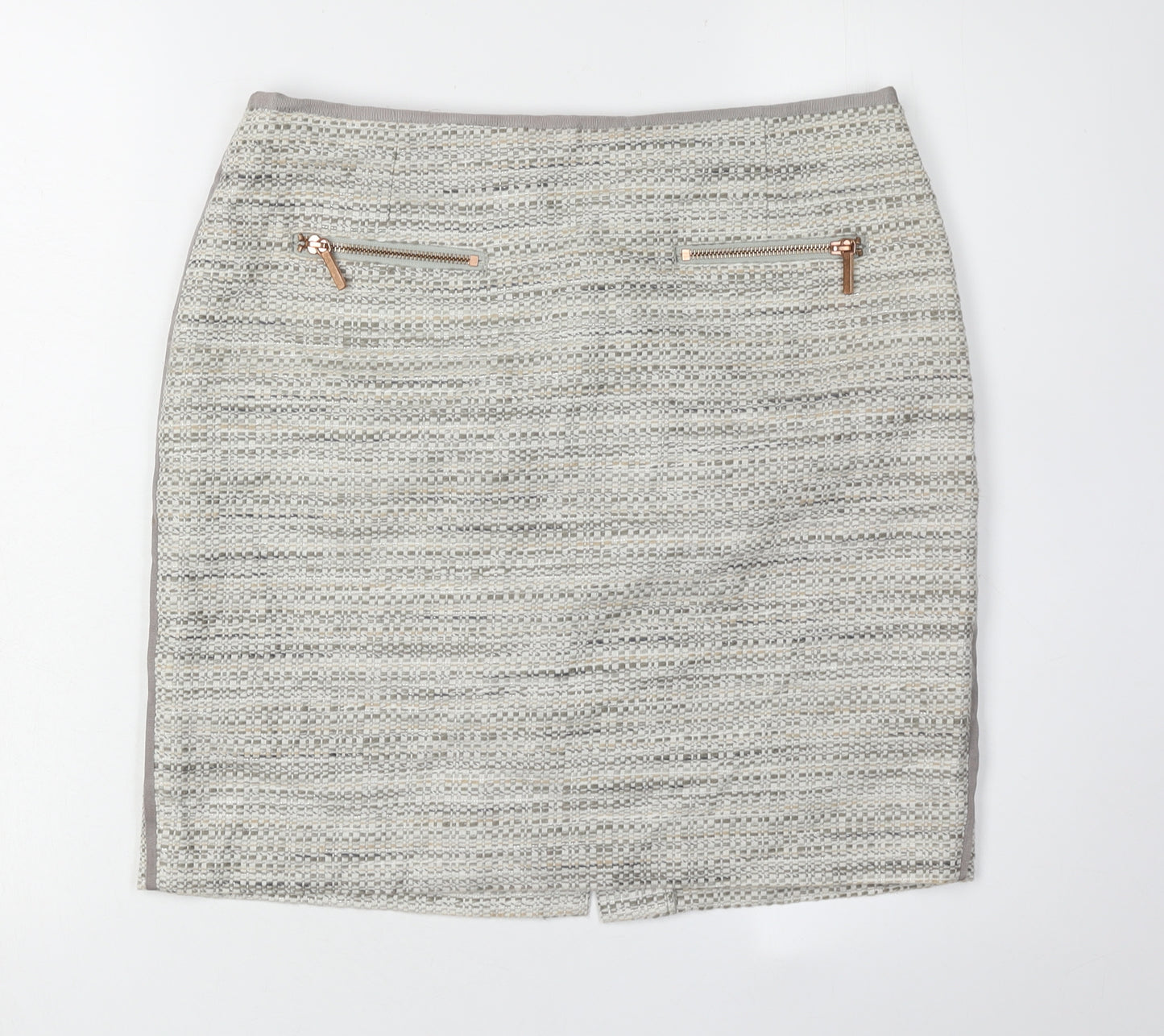 Next Women's Grey Pencil Skirt Size 12 Business