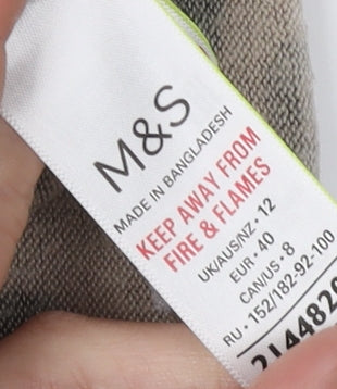 Marks and Spencer Women Beige Animal Print Pullover Jumper Size 12