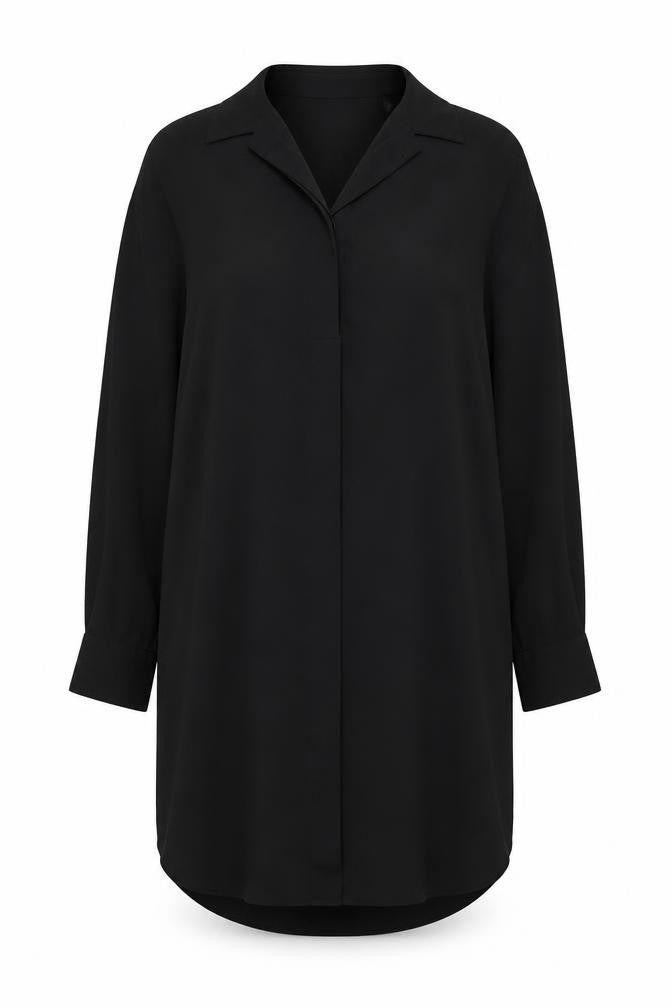 Front view of River Island Women's Black Shirt Dress, size 10