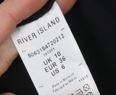 River Island Women's Black Shirt Dress Size 10