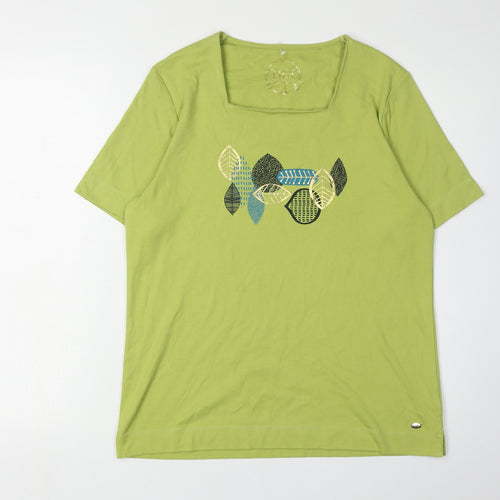 TIGI Women's Green Short Sleeve T-Shirt UK 14/16