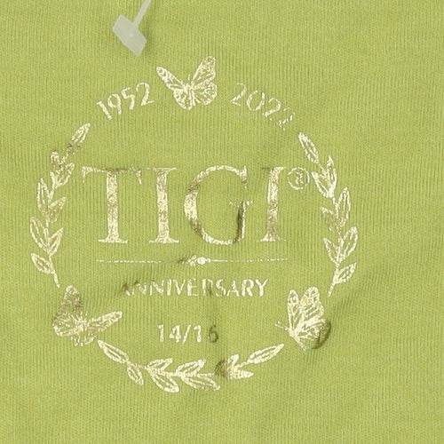 TIGI Women's Green Short Sleeve T-Shirt UK 14/16