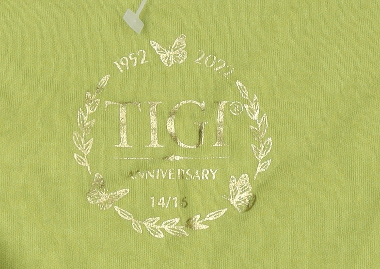 TIGI Women's Green Short Sleeve T-Shirt UK 14/16