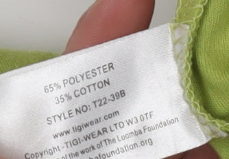 TIGI Women's Green Short Sleeve T-Shirt UK 14/16