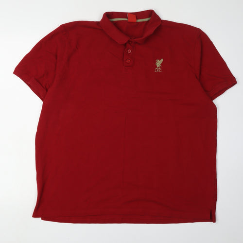 LFC Men's Red 2XL Polo Shirt - Casual Football Style
