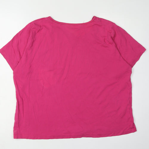 Honor Millburn Women's Pink Embroidered T-Shirt, L