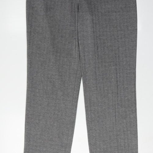 Marks and Spencer Women’s Grey Herringbone Trousers, Size 12