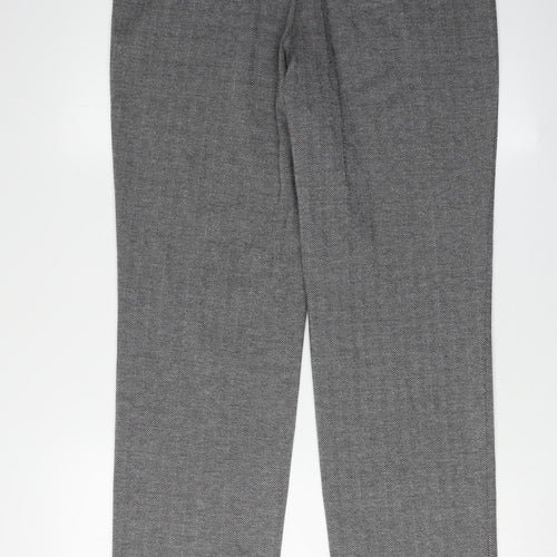 Marks and Spencer Women’s Grey Herringbone Trousers, Size 12