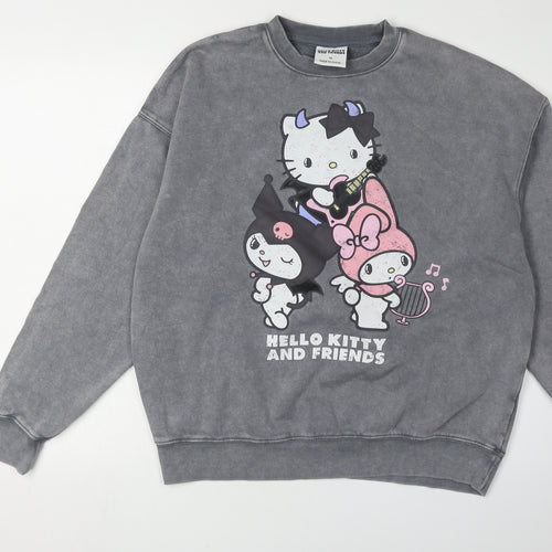 Hello Kitty Grey Pullover Sweatshirt, Women's XS, Casual