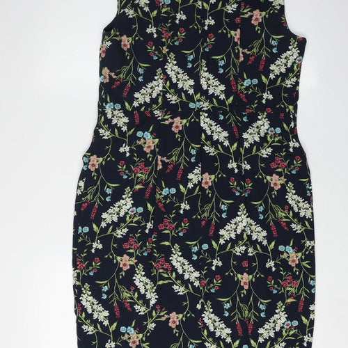 Monsoon Women's Floral Dress, Size 14, Multicoloured, Sleeveless