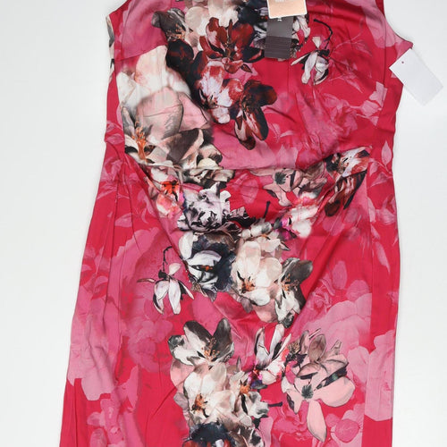 Vera Mont Women's Red Floral Party Dress Size 18