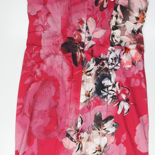 Vera Mont Women's Red Floral Party Dress Size 18