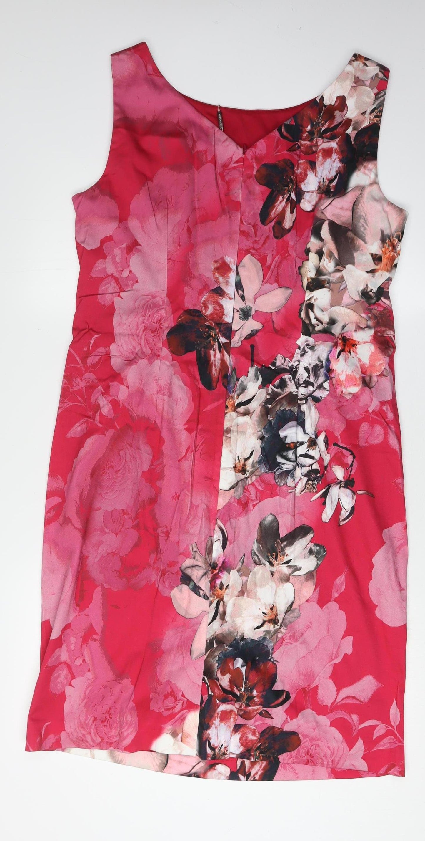 Vera Mont Women's Red Floral Party Dress Size 18