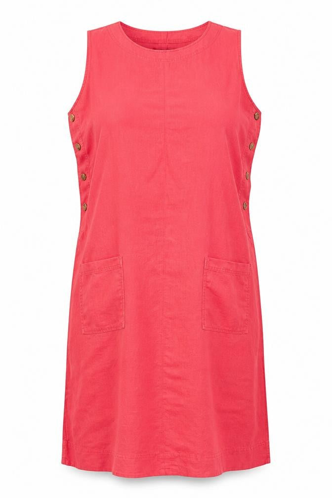 Front view of Marks & Spencer Women's Pink Sleeveless Dress 14