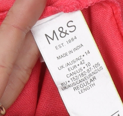 Marks and Spencer Women's Pink Sleeveless Dress 14