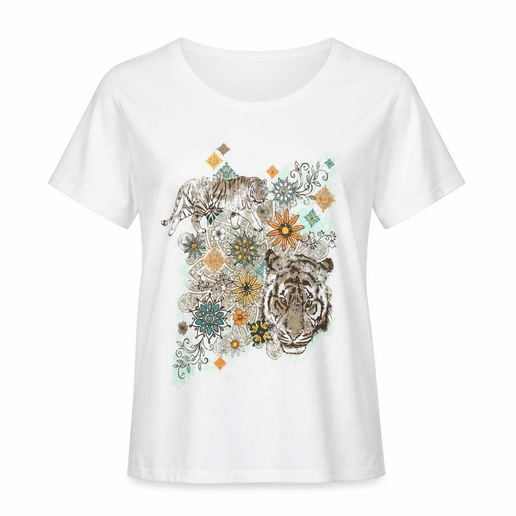 Isle Essentials Women’s White Animal Print T-Shirt M