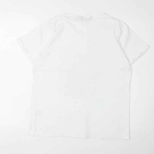 Isle Essentials Women’s White Animal Print T-Shirt M