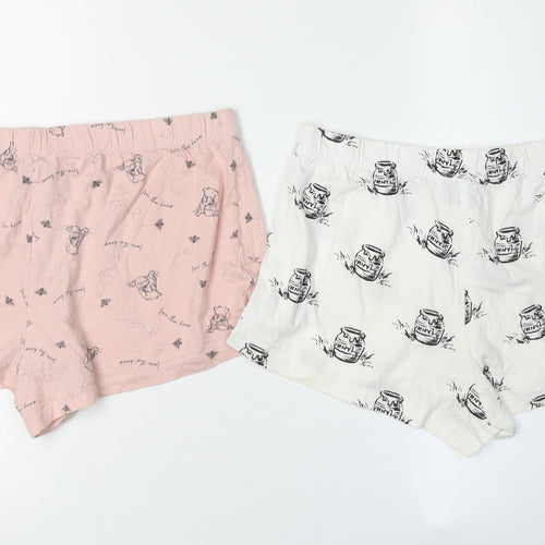 Disney Women's Pink & White Sleep Shorts Size 12/14