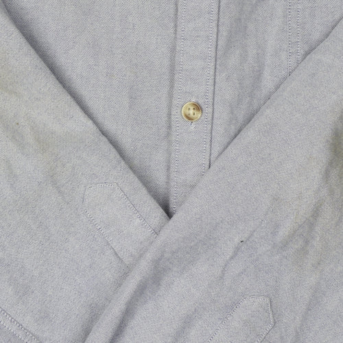 Cambridge Dry Goods Men's Blue Button-Up Shirt L