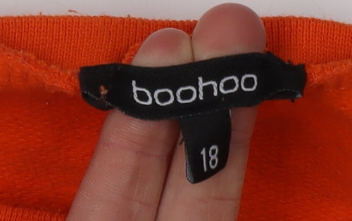 Boohoo Women’s Orange Dress Size 18 Long Sleeve