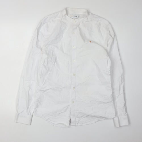 Farah Men's White Slim Fit Long Sleeve Shirt
