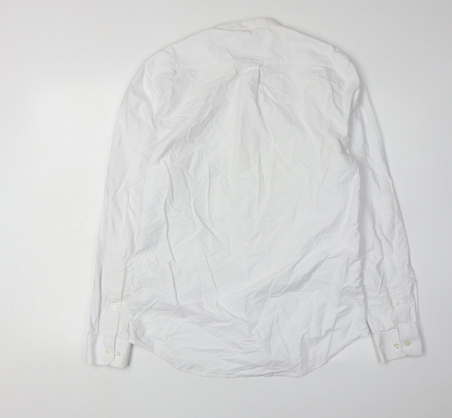 Farah Men's White Slim Fit Long Sleeve Shirt