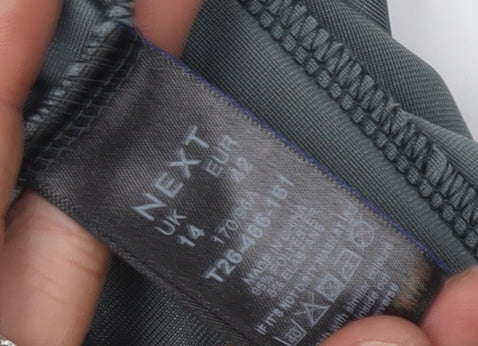 Next Women's Grey Wrap Velvet Blouse Size 14