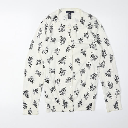 Lands' End Women's S Multicoloured Floral Cardigan