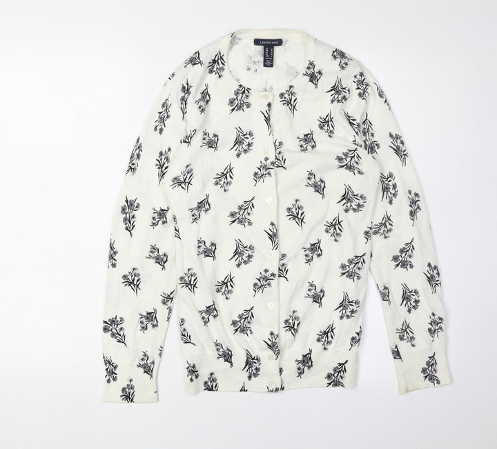 Lands' End Women's S Multicoloured Floral Cardigan