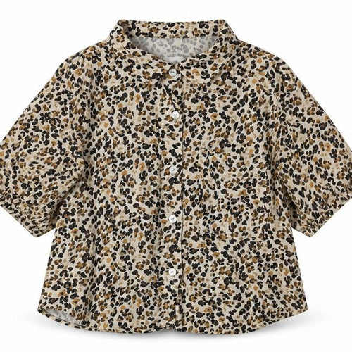 Zara Girls Animal Print Button-Up Shirt, Size 9-10