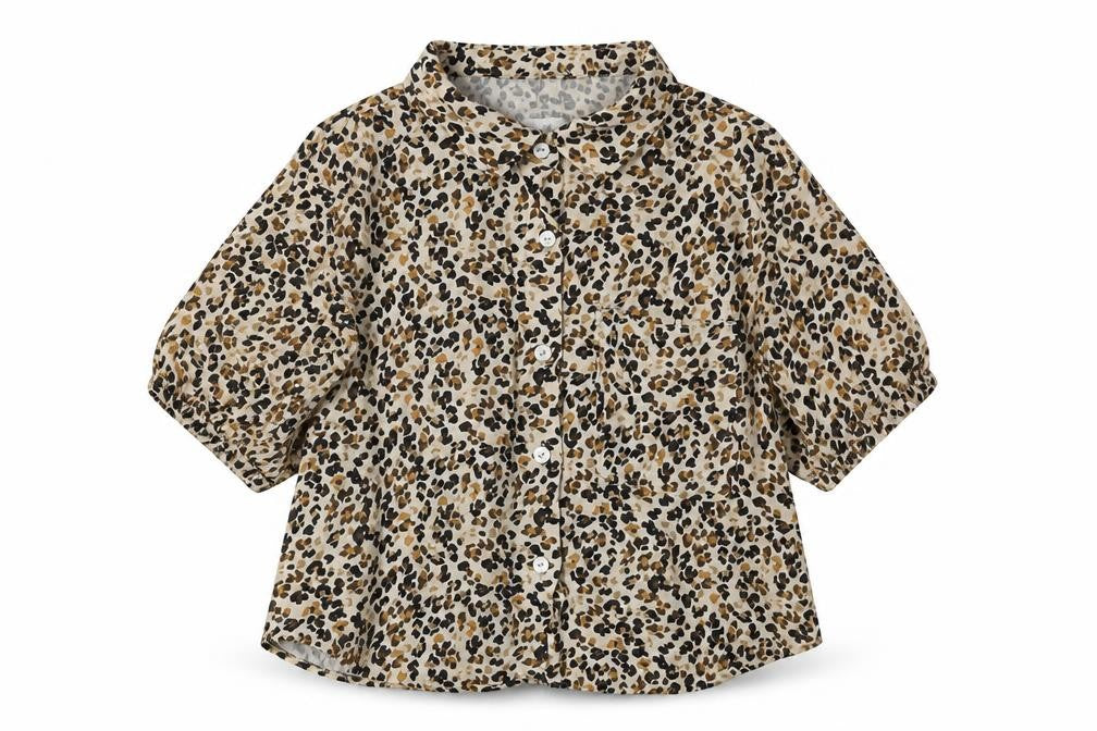 Zara Girls Animal Print Button-Up Shirt, Size 9-10