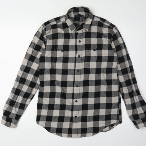 GAP Men's Black Check Flannel Shirt XS