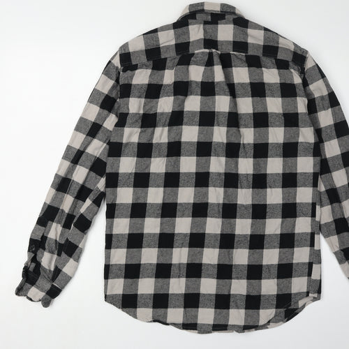 GAP Men's Black Check Flannel Shirt XS