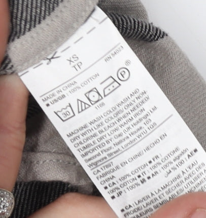 GAP Men's Black Check Flannel Shirt XS