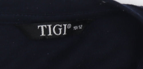 TIGI Women's Black V-Neck Cardigan Size 10